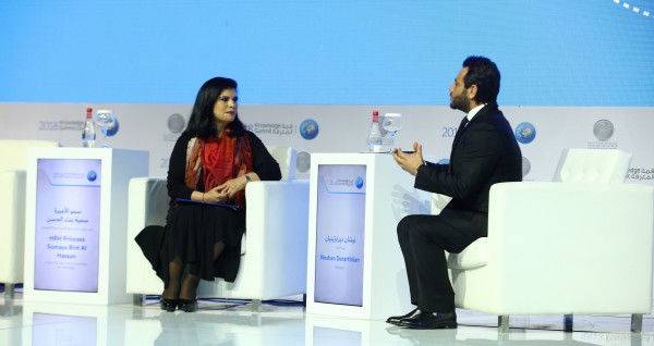 HRH Princess Sumaya Bint Al Hassan, Jordan’s Minister of Culture and Youth, and Malaysia’s Youth and Sports Minister spoke at a session titled “The Youth: Leaders of Change towards a Knowledge Economy”.